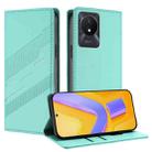 For vivo Y02A 4G / Y02 4G / Y11 2023 Embossed Multi-functional Wallet Retro Leather Phone Case(Mint Green) - 1