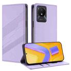 For vivo Y02A 4G / Y02 4G / Y11 2023 Embossed Multi-functional Wallet Retro Leather Phone Case(Light Purple) - 1