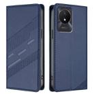 For vivo Y02A 4G / Y02 4G / Y11 2023 Embossed Multi-functional Wallet Retro Leather Phone Case(Dark Blue) - 2