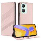 For vivo Y03 4G Global Embossed Multi-functional Wallet Retro Leather Phone Case(Pink) - 1