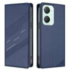 For vivo Y03 4G Global Embossed Multi-functional Wallet Retro Leather Phone Case(Dark Blue) - 2