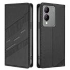 For vivo Y17s 4G Global Embossed Multi-functional Wallet Retro Leather Phone Case(Black) - 2