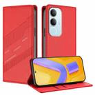 For vivo Y19s 4G Global Embossed Multi-functional Wallet Retro Leather Phone Case(Red) - 1