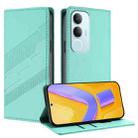 For vivo Y19s 4G Global Embossed Multi-functional Wallet Retro Leather Phone Case(Mint Green) - 1
