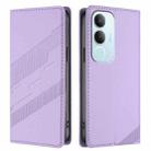 For vivo Y19s 4G Global Embossed Multi-functional Wallet Retro Leather Phone Case(Light Purple) - 2
