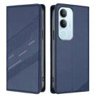 For vivo Y19s 4G Global Embossed Multi-functional Wallet Retro Leather Phone Case(Dark Blue) - 2
