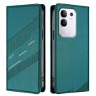 For vivo Y29 4G Global Embossed Multi-functional Wallet Retro Leather Phone Case(Dark Green) - 2