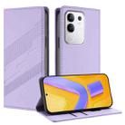 For vivo Y29 4G Global Embossed Multi-functional Wallet Retro Leather Phone Case(Light Purple) - 1