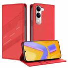 For vivo Y29s 5G Global Embossed Multi-functional Wallet Retro Leather Phone Case(Red) - 1