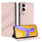 For vivo Y29s 5G Global Embossed Multi-functional Wallet Retro Leather Phone Case(Pink) - 1
