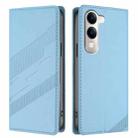 For vivo Y29s 5G Global Embossed Multi-functional Wallet Retro Leather Phone Case(Light Blue) - 2
