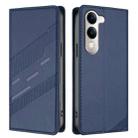 For vivo Y29s 5G Global Embossed Multi-functional Wallet Retro Leather Phone Case(Dark Blue) - 2