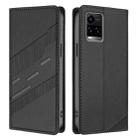 For vivo Y33s 4G Global Embossed Multi-functional Wallet Retro Leather Phone Case(Black) - 2