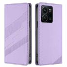 For vivo Y35 4G Global Embossed Multi-functional Wallet Retro Leather Phone Case(Light Purple) - 2