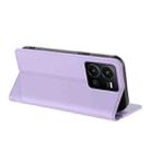 For vivo Y35 4G Global Embossed Multi-functional Wallet Retro Leather Phone Case(Light Purple) - 3
