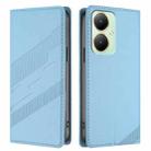 For vivo Y35M+ 5G / Y35+ 5G Embossed Multi-functional Wallet Retro Leather Phone Case(Light Blue) - 2