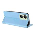 For vivo Y35M+ 5G / Y35+ 5G Embossed Multi-functional Wallet Retro Leather Phone Case(Light Blue) - 3