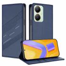 For vivo Y35M+ 5G / Y35+ 5G Embossed Multi-functional Wallet Retro Leather Phone Case(Dark Blue) - 1