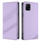 vivo Y52s 5G / iQOO U3 Embossed Multi-functional Wallet Retro Leather Phone Case(Light Purple) - 2