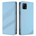 vivo Y52s 5G / iQOO U3 Embossed Multi-functional Wallet Retro Leather Phone Case(Light Blue) - 2