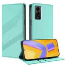For vivo Y55s 2023 5G Embossed Multi-functional Wallet Retro Leather Phone Case(Mint Green) - 1