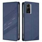 For vivo Y55s 2023 5G Embossed Multi-functional Wallet Retro Leather Phone Case(Dark Blue) - 2