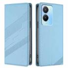 For vivo Y56 5G Global Embossed Multi-functional Wallet Retro Leather Phone Case(Light Blue) - 2
