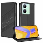 For vivo Y78 5G / Y27 5G Embossed Multi-functional Wallet Retro Leather Phone Case(Black) - 1