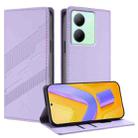 For vivo Y78 5G / Y27 5G Embossed Multi-functional Wallet Retro Leather Phone Case(Light Purple) - 1