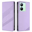 For vivo Y78 5G / Y27 5G Embossed Multi-functional Wallet Retro Leather Phone Case(Light Purple) - 2
