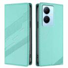 For vivo Y78+ 5G Global Embossed Multi-functional Wallet Retro Leather Phone Case(Mint Green) - 2