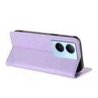 For vivo Y78+ 5G Global Embossed Multi-functional Wallet Retro Leather Phone Case(Light Purple) - 3