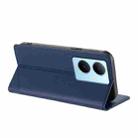 For vivo Y78+ 5G Global Embossed Multi-functional Wallet Retro Leather Phone Case(Dark Blue) - 3