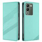 For vivo Y200 5G Global Embossed Multi-functional Wallet Retro Leather Phone Case(Mint Green) - 2