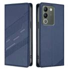 For vivo Y200 5G Global Embossed Multi-functional Wallet Retro Leather Phone Case(Dark Blue) - 2