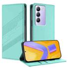 For vivo Y200e 5G Global Embossed Multi-functional Wallet Retro Leather Phone Case(Mint Green) - 1