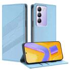 For vivo Y200e 5G Global Embossed Multi-functional Wallet Retro Leather Phone Case(Light Blue) - 1