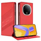 For vivo Y300 5G Global Embossed Multi-functional Wallet Retro Leather Phone Case(Red) - 1