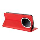 For vivo Y300 5G Global Embossed Multi-functional Wallet Retro Leather Phone Case(Red) - 3