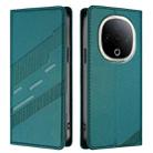 For vivo Y300 5G Global Embossed Multi-functional Wallet Retro Leather Phone Case(Dark Green) - 2