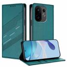 For vivo S30 Embossed Multi-functional Wallet Retro Leather Phone Case(Dark Green) - 1