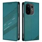 For vivo S30 Embossed Multi-functional Wallet Retro Leather Phone Case(Dark Green) - 2