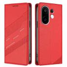 For vivo S30 Pro mini Embossed Multi-functional Wallet Retro Leather Phone Case(Red) - 2