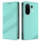 For vivo S30 Pro mini Embossed Multi-functional Wallet Retro Leather Phone Case(Mint Green) - 2