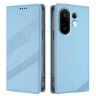 For vivo S30 Pro mini Embossed Multi-functional Wallet Retro Leather Phone Case(Light Blue) - 2