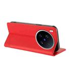 For vivo X200 Ultra Embossed Multi-functional Wallet Retro Leather Phone Case(Red) - 3