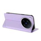 For vivo X200 Ultra Embossed Multi-functional Wallet Retro Leather Phone Case(Light Purple) - 3