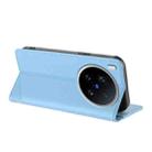 For vivo X200 Ultra Embossed Multi-functional Wallet Retro Leather Phone Case(Light Blue) - 3