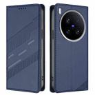 For vivo X200 Ultra Embossed Multi-functional Wallet Retro Leather Phone Case(Dark Blue) - 2