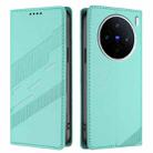 For vivo X200s Embossed Multi-functional Wallet Retro Leather Phone Case(Mint Green) - 2